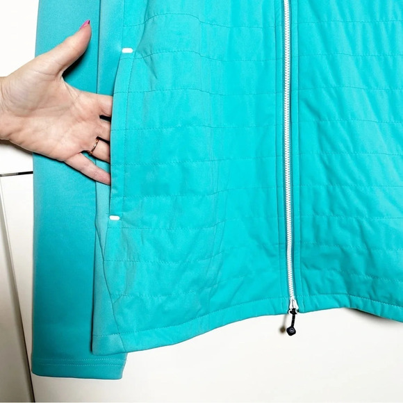 Peter Millar Womens Jacket Hyperlight Merge Teal Size Large Golf  Water Wind - Picture 4 of 12
